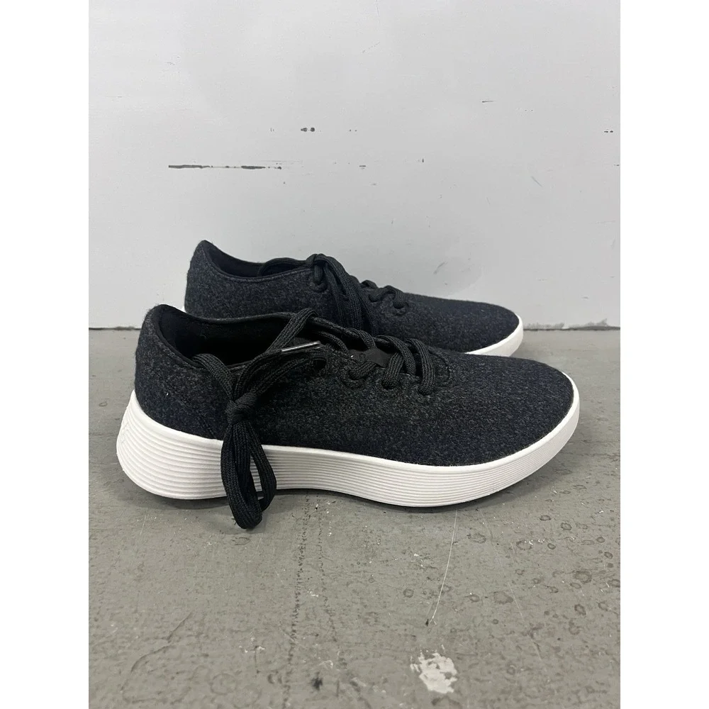 Allbirds Wool Runner 2 Mens Size 9 Black White Athletic Walking Shoes Sneakers